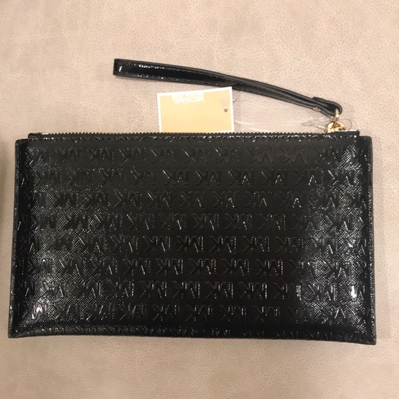 Michael Kors Patent Monogrammed Wristlet - Picture 2 of 3